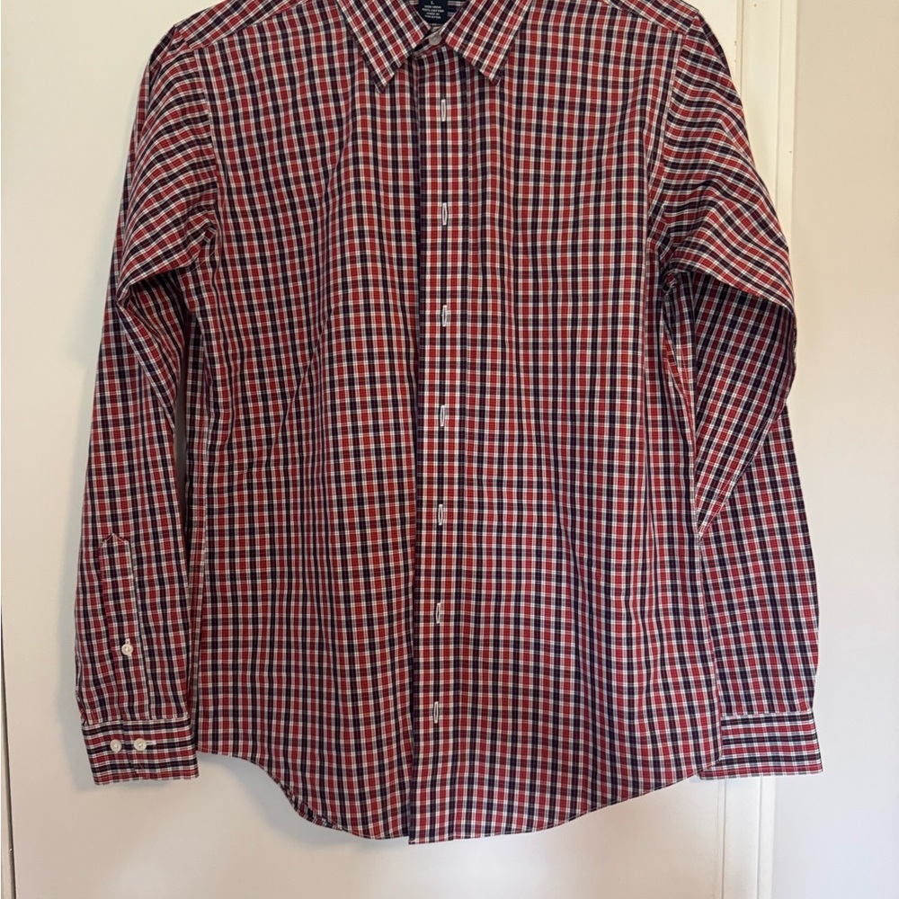 Brooks Brothers Red and Blue Plaid Button Down Shirt